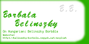 borbala belinszky business card